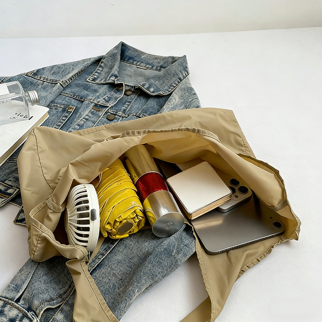 Urban Plume Foldable Keychain Tote Bag